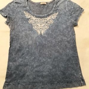 x.e.i.t. USA Navy Tie Dyed Short Sleeve Tee Size L